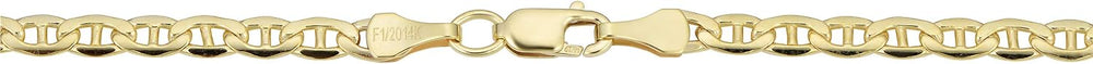 Kooljewelry 14k Yellow Gold Filled 3.3 mm Mariner Link Necklace