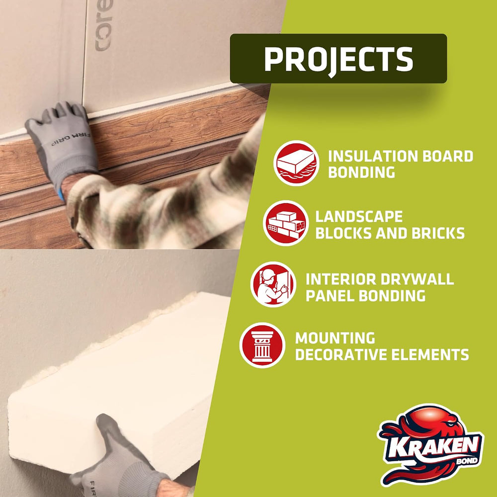 Kraken Bond Fastbond Spray Foam Adhesive (12x24oz.) - Heavy Duty Construction...