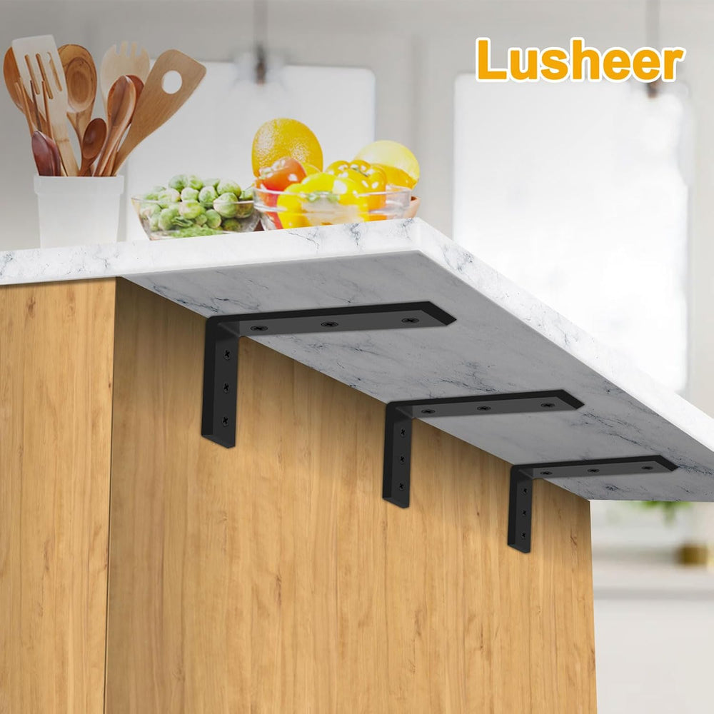 Countertop Support Brackets, Heavy Duty L Shelf Bracket 12'' x 6'...