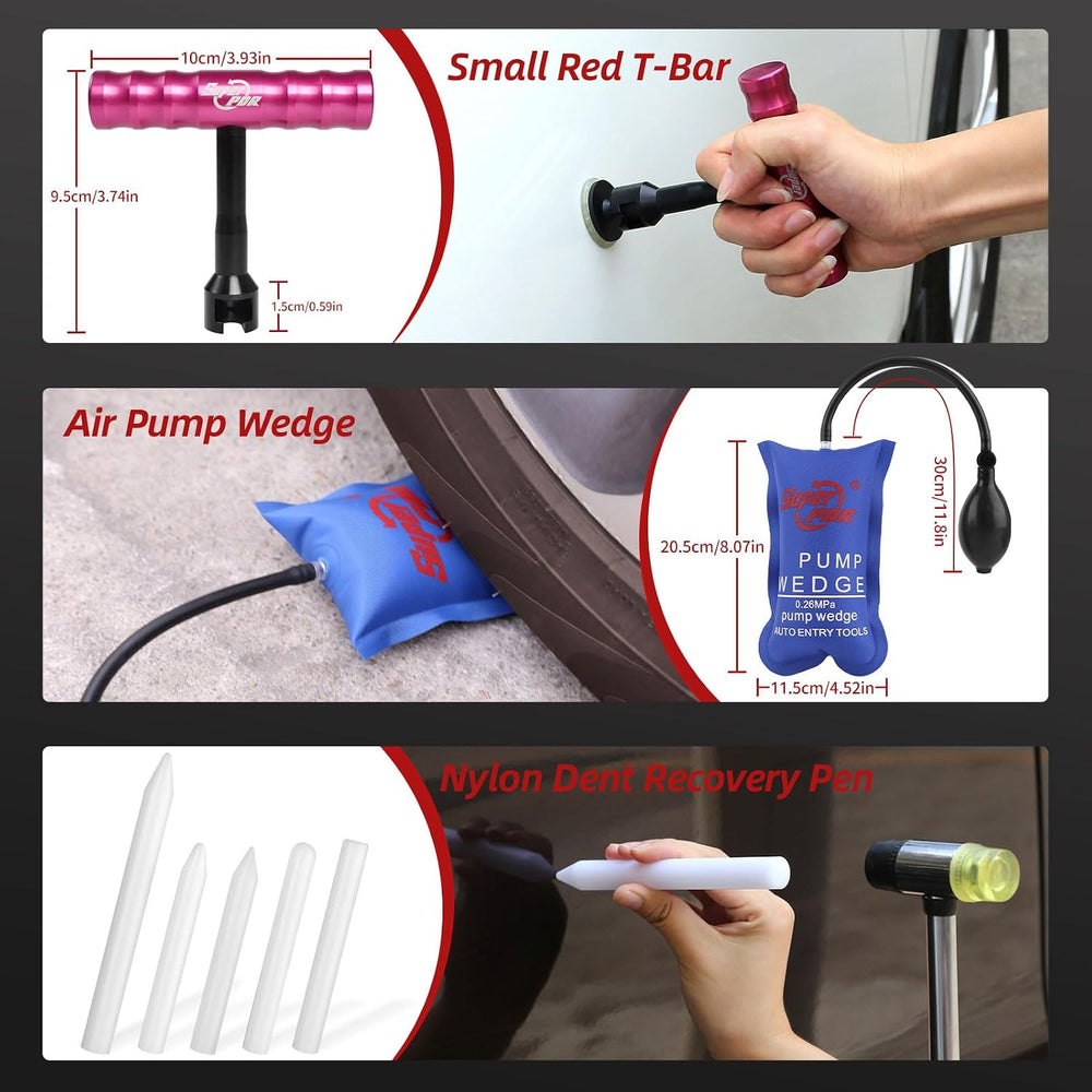 Super PDR Dent Puller Kit Paintless Dent Repair Kit for Car – Slide Hammer Su...