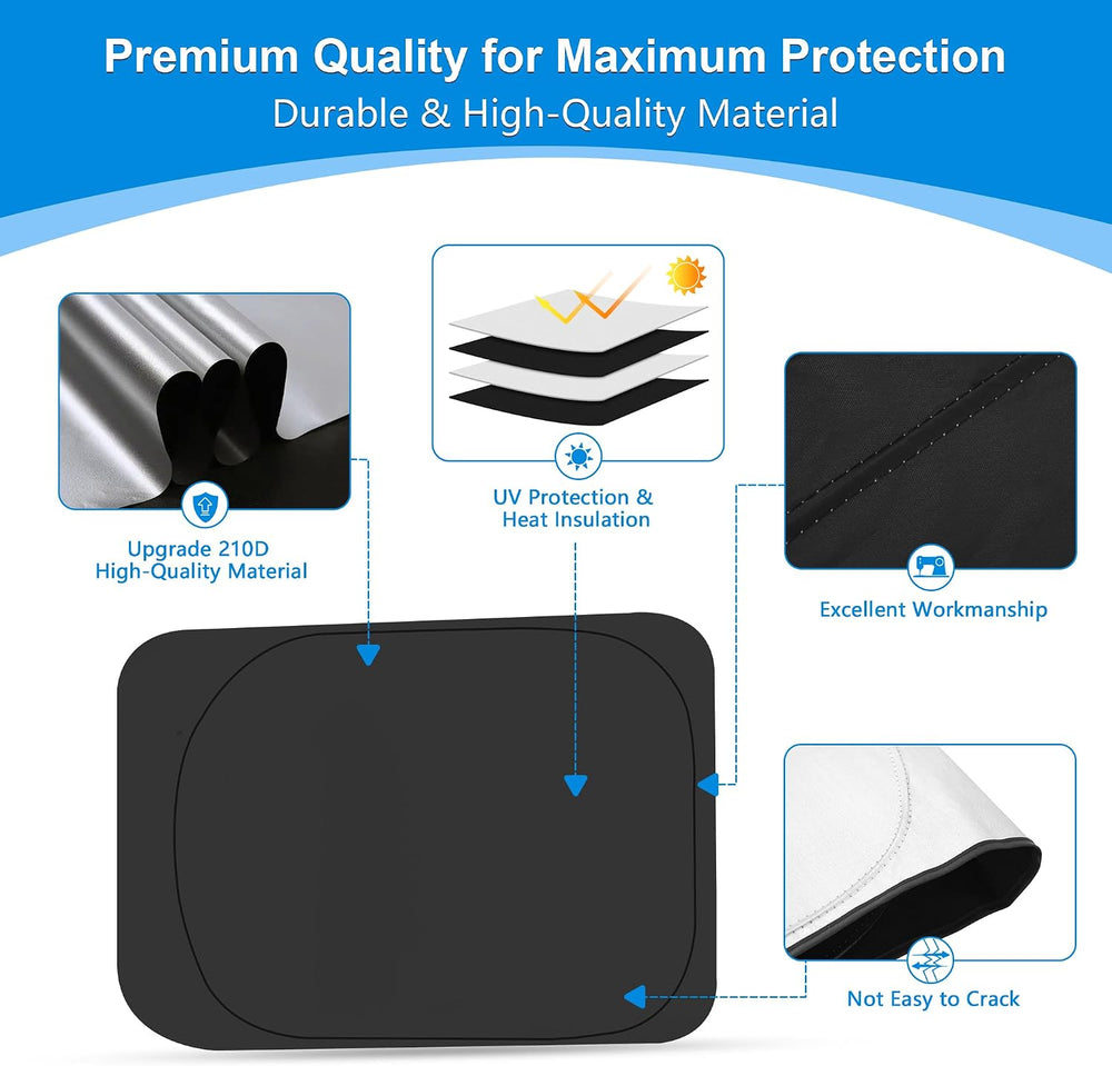 Side Window Sun Shade for 2017-2022 Fo-rd F250 F350 Super Duty, Super Crew Ca...