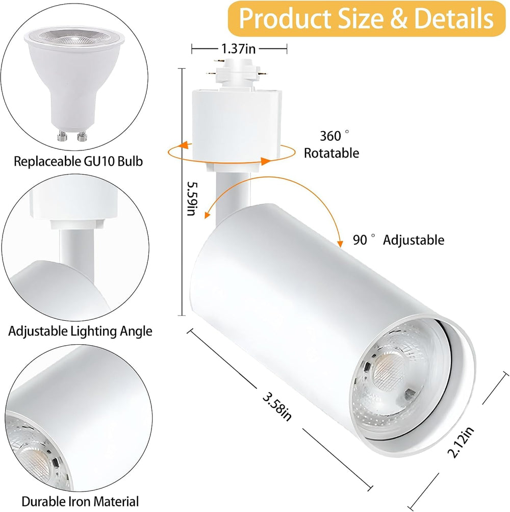 Plug in LED Track Lighting Kit H Type 3CCT 2PCS 10W White