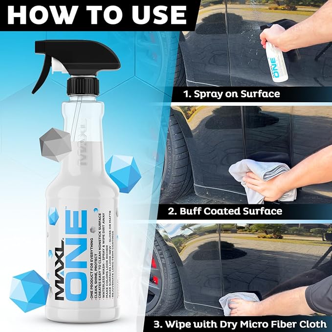 MAXLONE ™ Car Spray with Triphene® Technology, Quick Spray & Wipe All Pur...