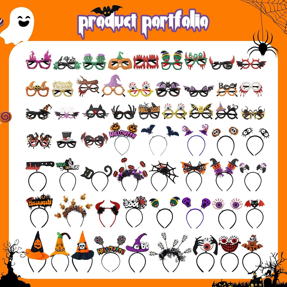 Halloween Headbands and Glasses Bulk, Party Favor Accessories for Adults Cost...