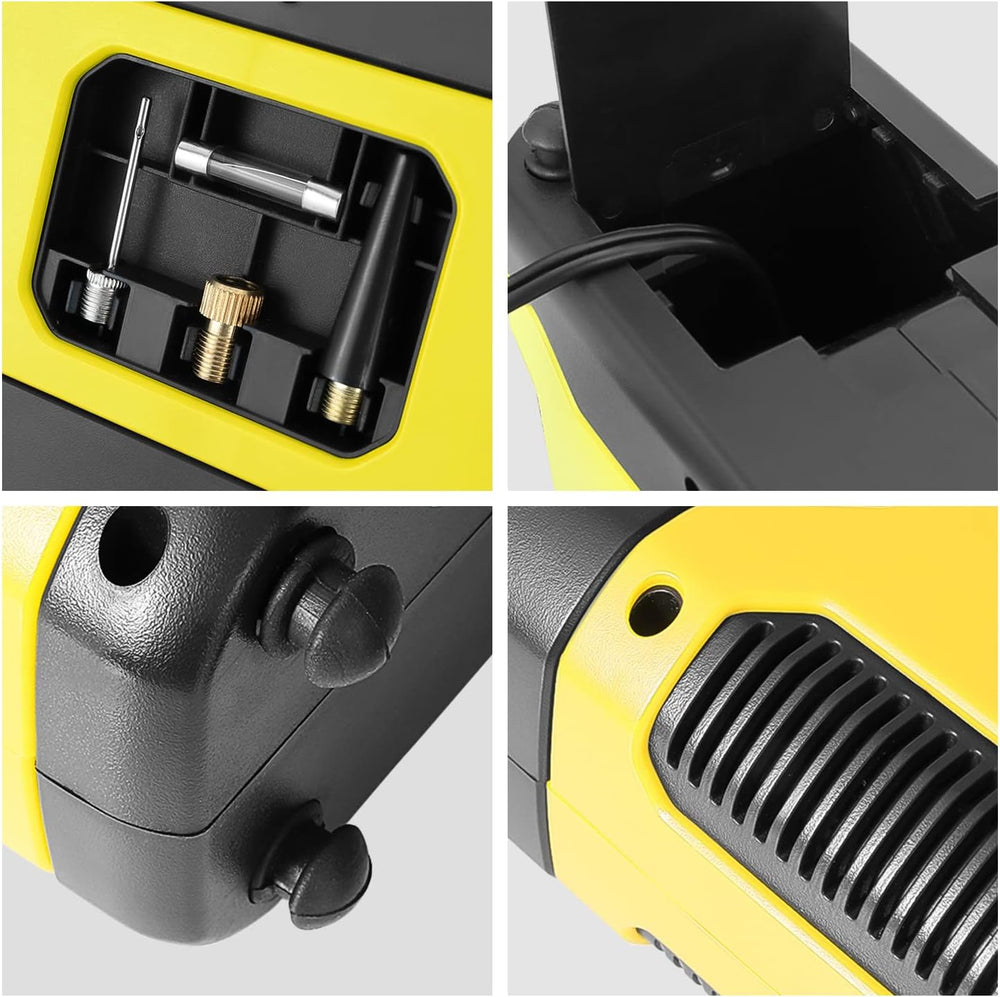 ‎DNA MOTORING TOOLS-00211 Yellow 12V DC Digital Tire Inflator Portable Air Co...