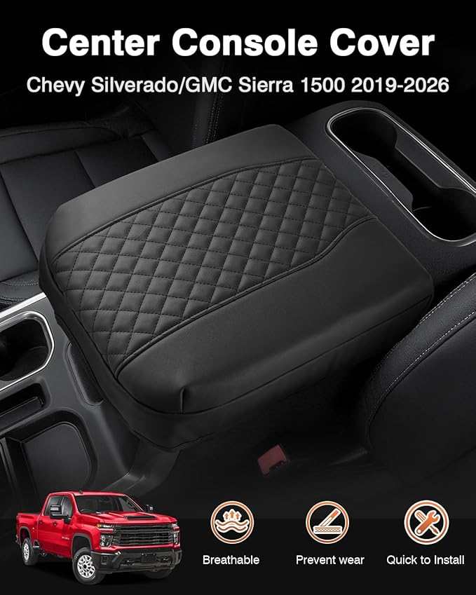 Shademax Center Console Cover for Chevy Silverado/GMC Sierra 1500 2019-2025 2026