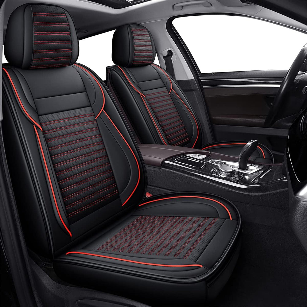 LINGVIDO Car Seat Covers, Breathable and Waterproof Faux Leather Automotive