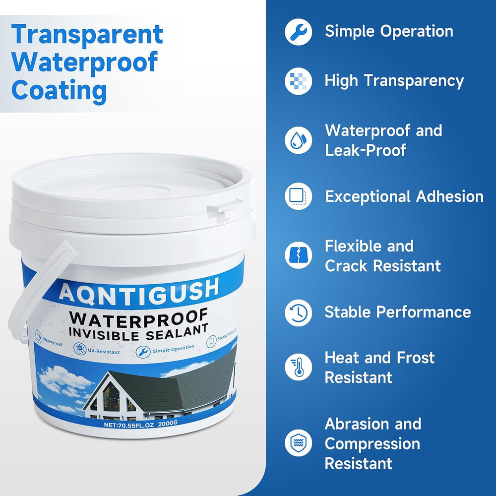 Transparent Waterproof Sealant for Indoor & Outdoor Repairing Leak 70oz