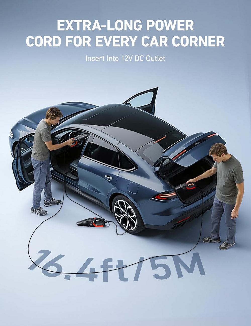 AstroAI 4-in-1 V3 12VDC 16.4FT High Power Handheld Car Vacuum&Tire Inflator