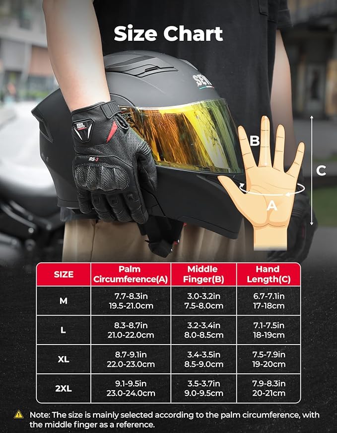 KEMIMOTO Sheepskin Leather Motorcycle Gloves