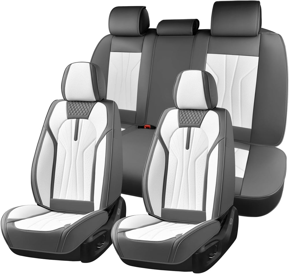 Huidasource Leather Car Seat Covers Full Set 5 Seats, Waterproof Faux Leather...