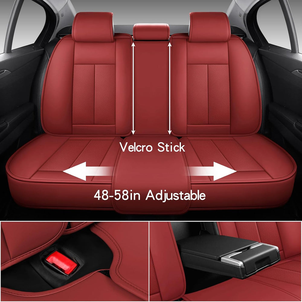 MINGBRON Leather Car Seat Covers,Car Seat Covers Full Set,Automotive Seat Cov...