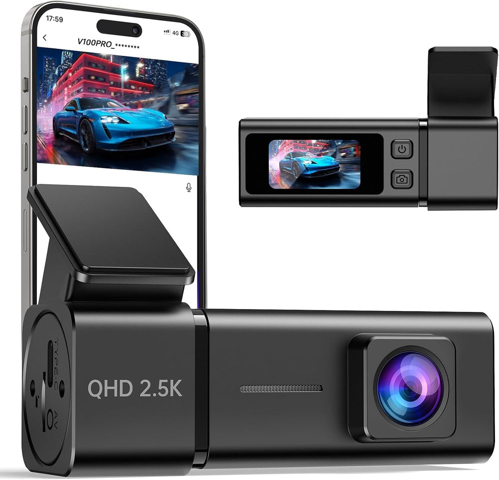 Dash Cam Front Camera for Cars, 2.5K WiFi Dash Cam, 1.47" Screen, 256GB ...