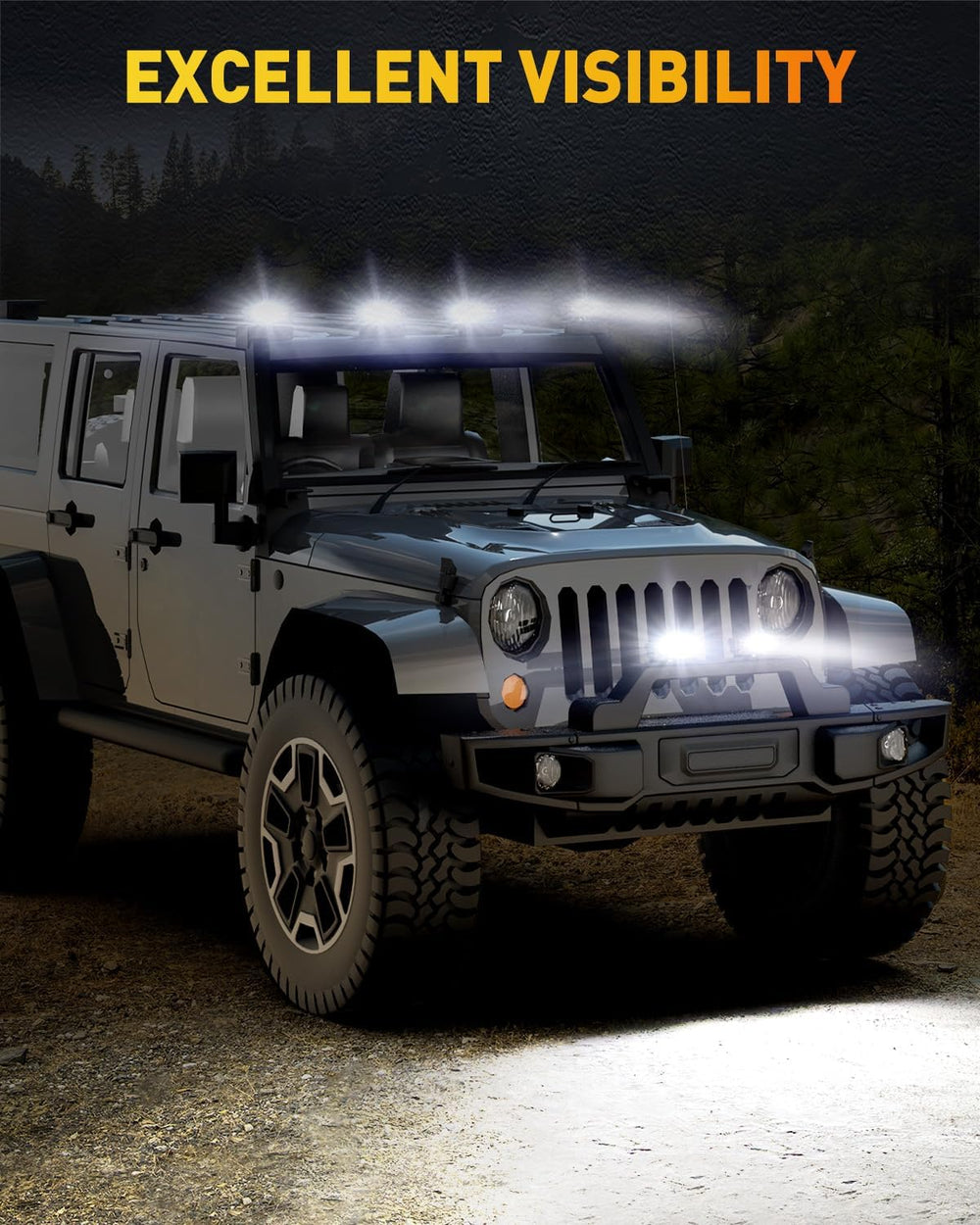 NAOEVO 6 Inch LED Light Bar, 50W 4000LM LED Fog Lights for Trucks, White