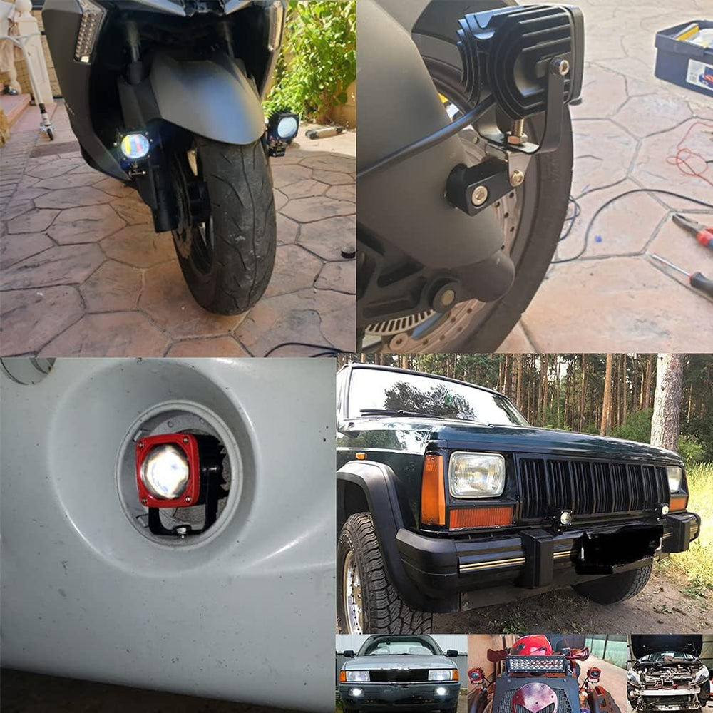 2 Inch 60W 8D Lens Led Work Light 6000K White 3800K Yellow Driving Light Fog ...