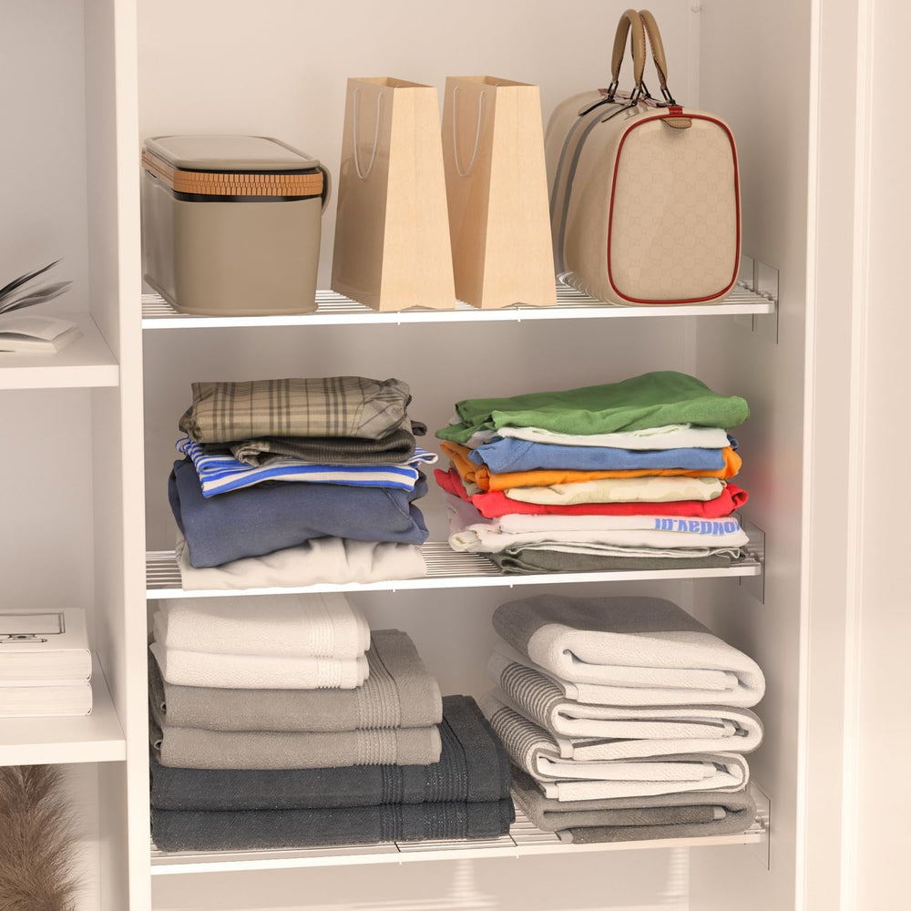 SANNO Tension Shelf Organizer for Closet, Adjustable 17-31" with Heavy-D...