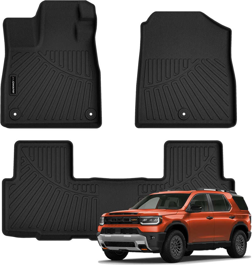Auxko All Weather Floor Mats for Honda Passport 2026 TPE Liners All Season