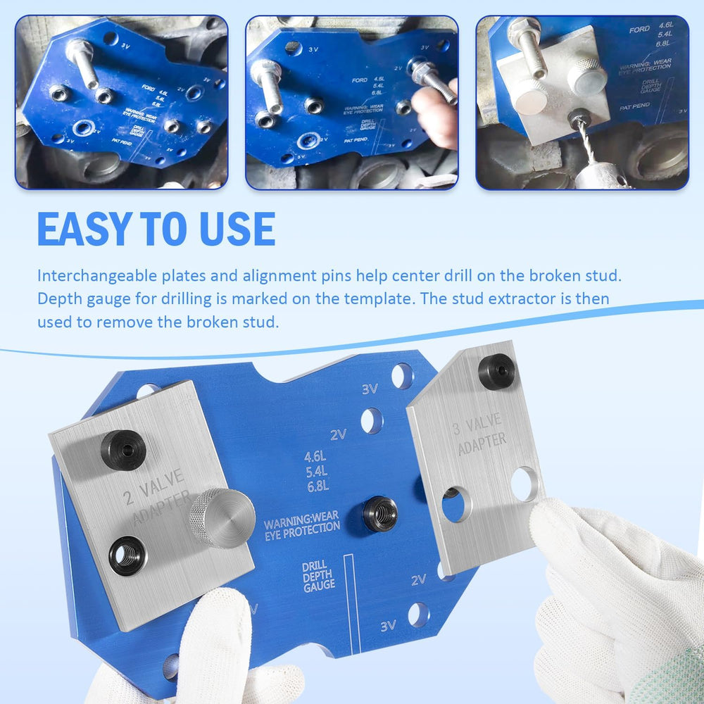 68500 Manifold Drill Template for Ford 2V & 3V Triton Engines (4.6L, 5.4L...