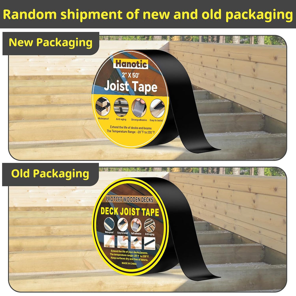 Joist Tape for Decking 2'' X 50', 6 Rolls Waterproof Butyl Tape