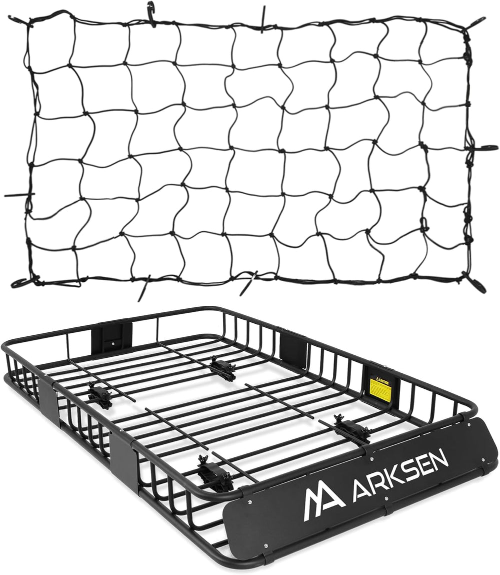 ARKSEN 64 x 39 x 6 Inch Universal 150LB Heavy Duty Roof Rack Cargo