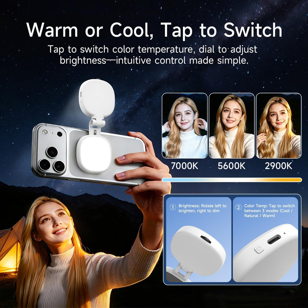 Magnetic Camera Grip & Selfie Light Kit with Wireless Shutter