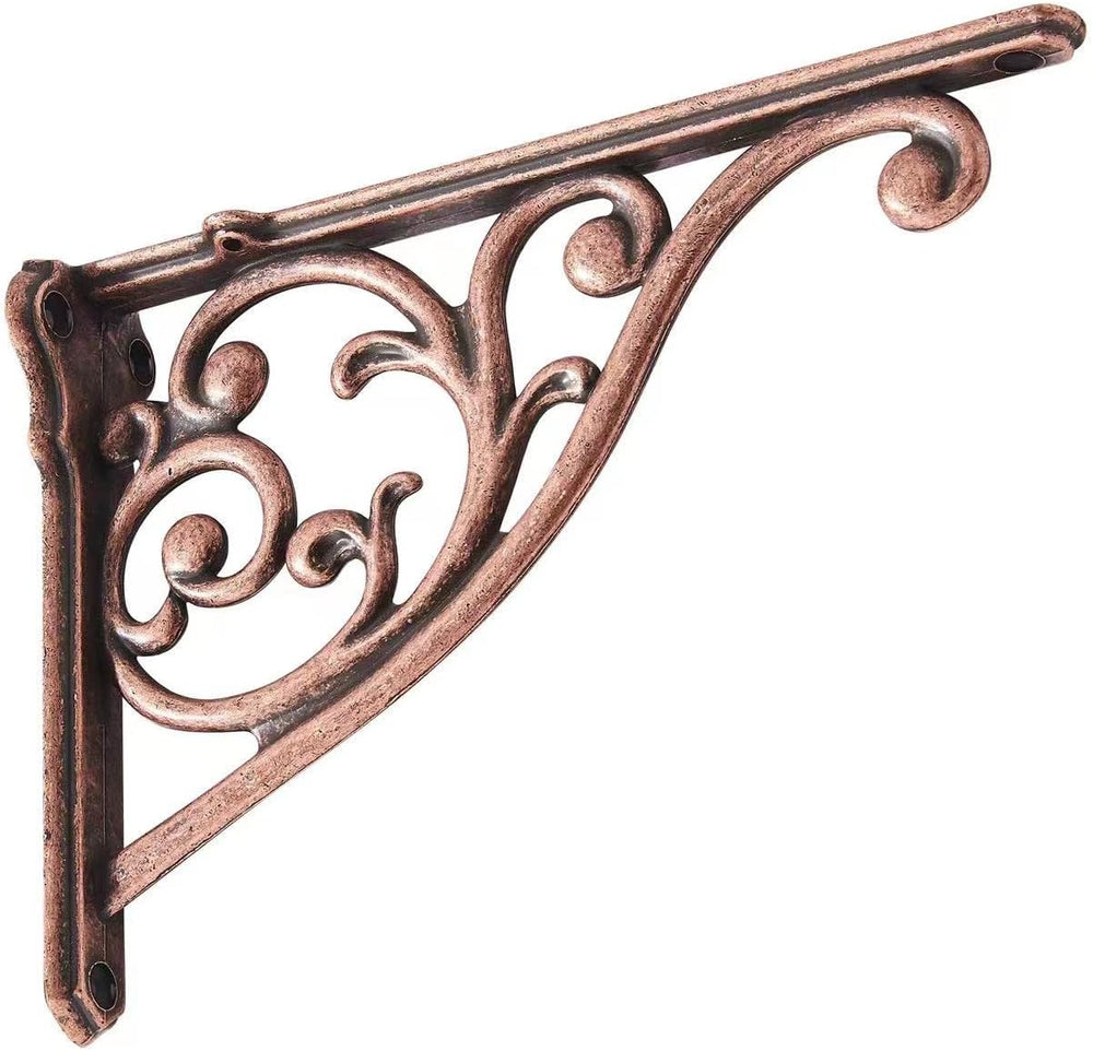 Copper Shelf Brackets 8 Inch 4PCS Heavy Duty Antique Copper Wall Bracket Baro...