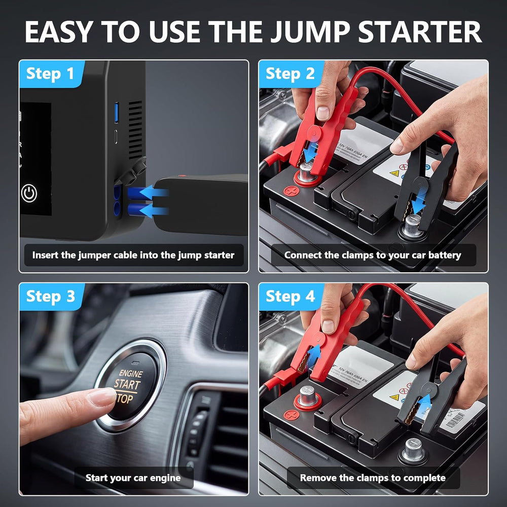 4000A Car Battery Jump Starter with Air Compressor 150PSI
