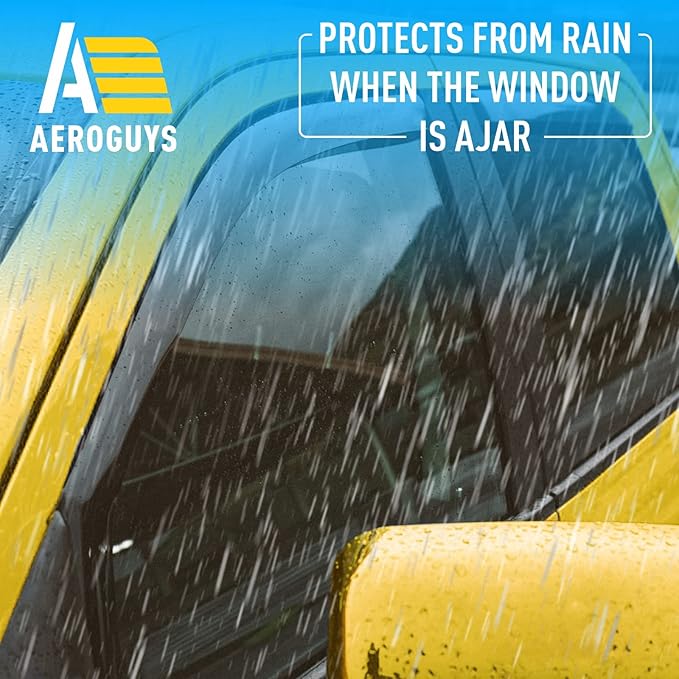 Extra Durable Window Deflectors in-Channel Window Visors Rain Guards Fit (4pcs)