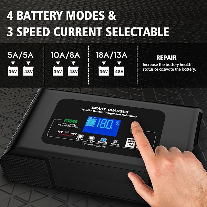 Golf Cart Battery Charger 36V 18A and 48V 13A Trickle Charger, 36 Volt Golf