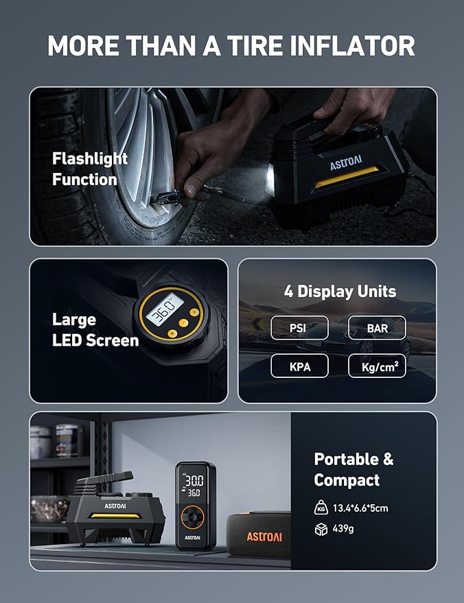 AstroAI Tire Inflator Portable Air Compressor Air Pump