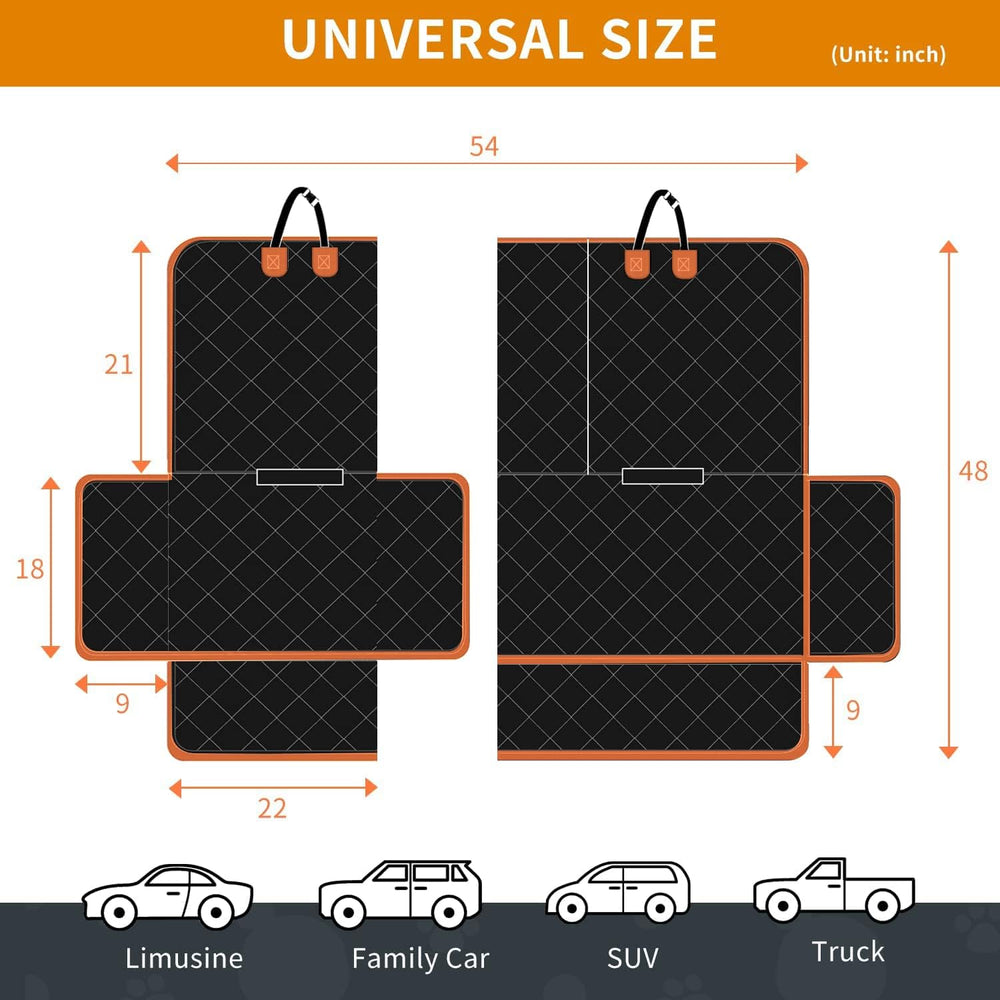 IVY&LANE Dog Car Seat Cover for Back Seat,Conversible 2-in-1 Waterproof F...