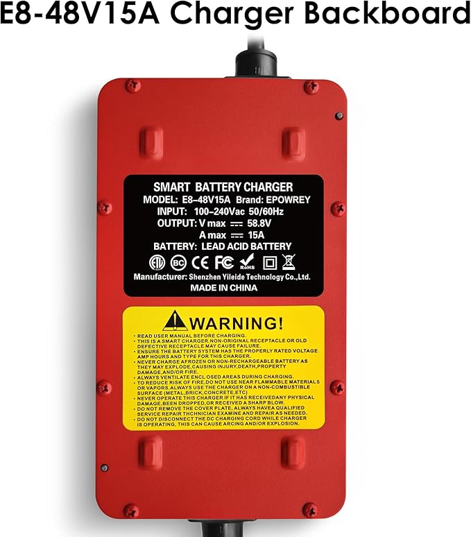 15 AMP 48 Volt Golf Carts Battery Charger