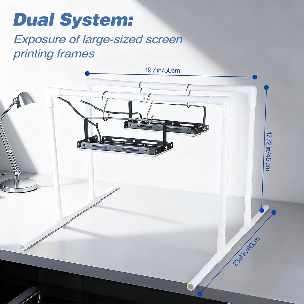 2 Pcs 50W LED UV Light for Screen Printing with Dual Stands, Exposure Unit fo...
