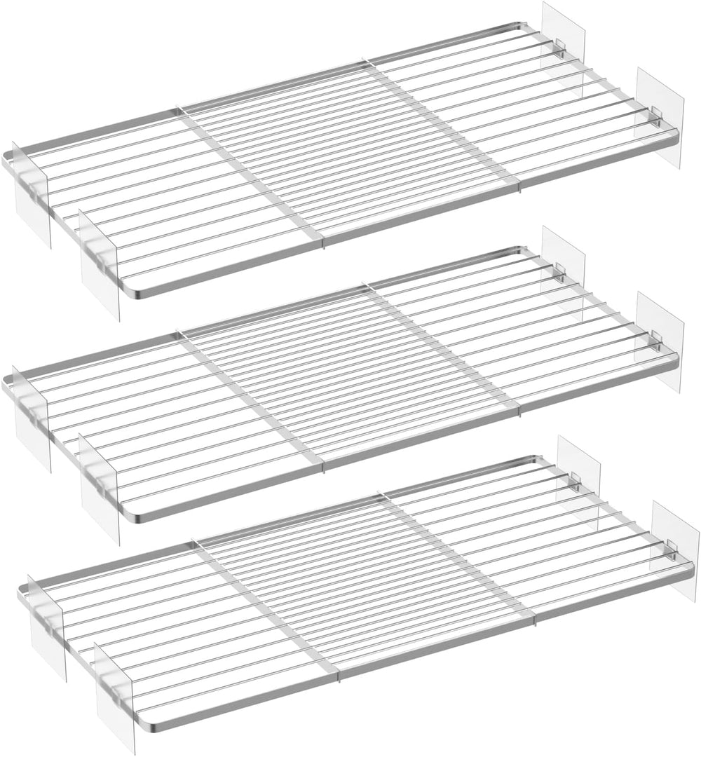 SANNO Tension Shelf Organizer for Closet, Adjustable 17-31" with Heavy-D...