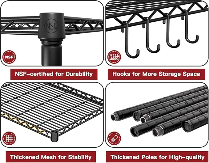 PrimeZone Wire Metal Storage Shelves