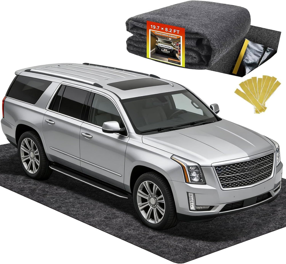 19.7' ×8.2' Garage Floor Mat for Under Car, Heavy-Duty Oil Spill Mat,...
