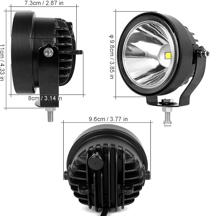 4 Inch Round Led Pod Lights, 60W Led Off Road Driving Fog Lights, Spot