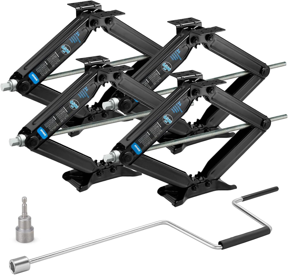 Kohree 6500lbs Heavy Duty RV Stabilizer Jacks 4 Pack, 24 Inch Leveling Scisso...