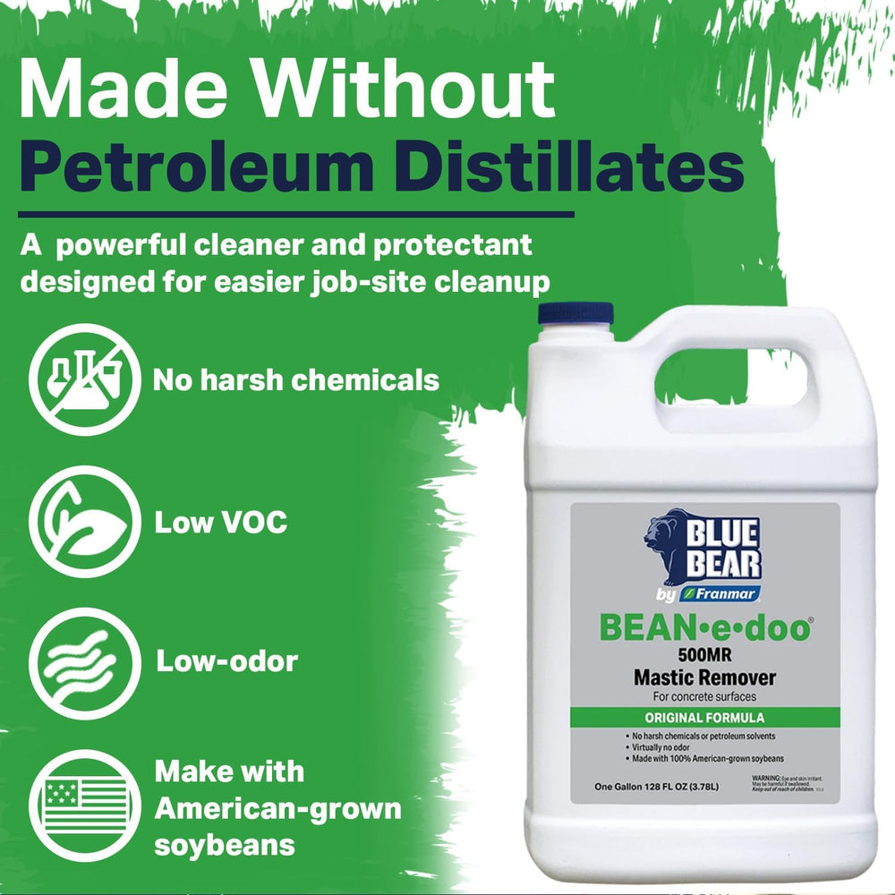 Blue Bear 500MR: BEAN-e-doo Mastic and Adhesive Remover for Concrete 1 Gal