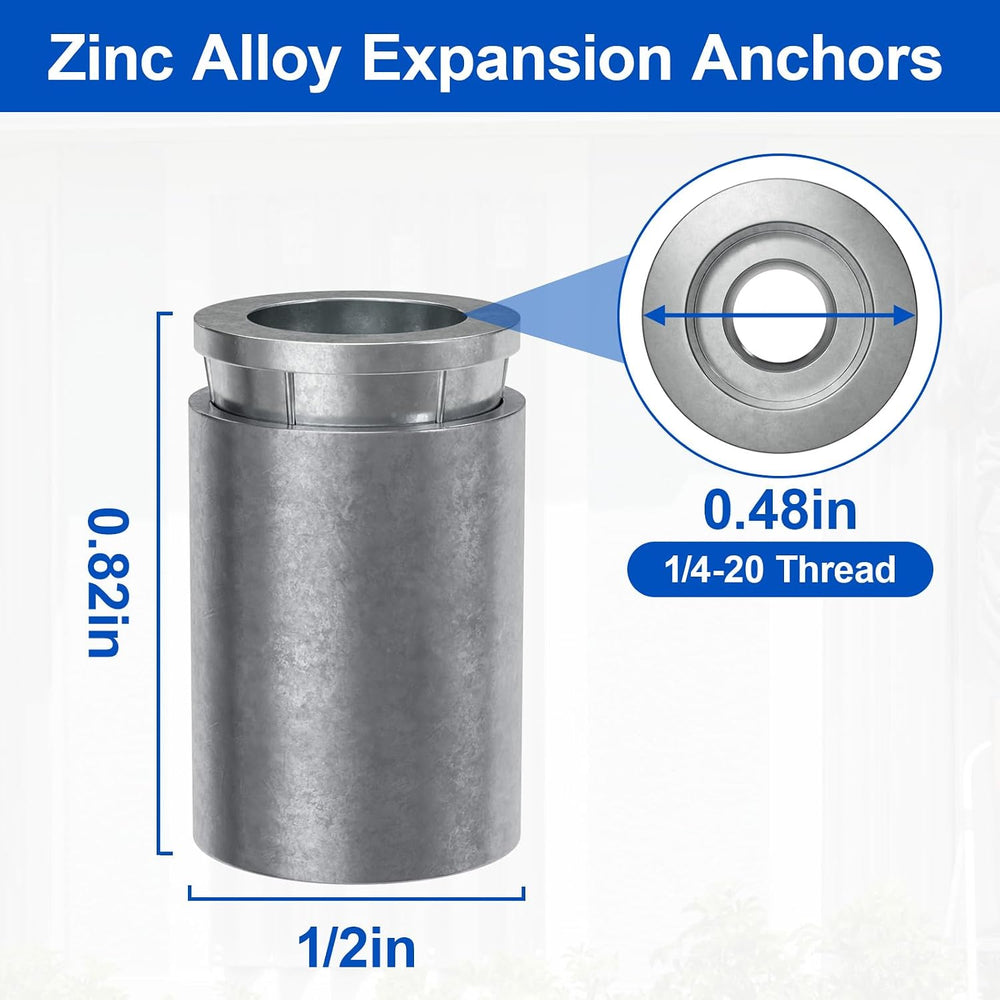 200pcs Hurricane Sidewalk Bolt and Anchor Kit Stainless Steel Shutter Screw