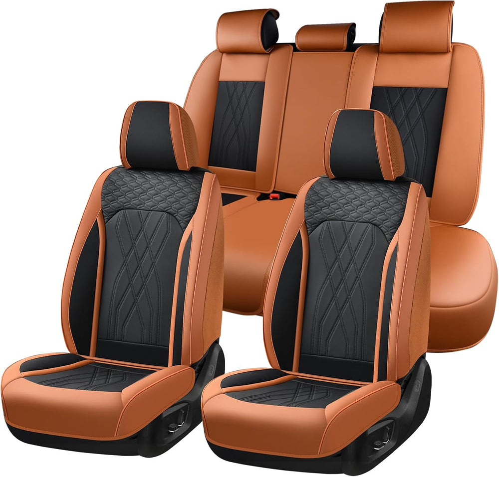 Seat Cover Full Set Automotive Seat Cover 5 Seats Leather Waterproof Car Seat...