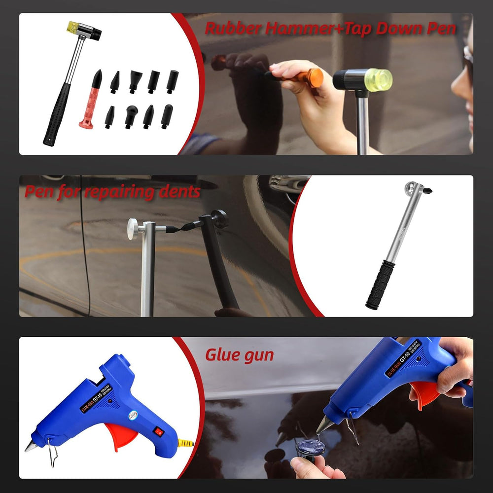 Super PDR Dent Puller Kit Paintless Dent Repair Kit for Car – Slide Hammer Su...