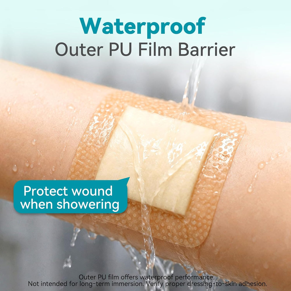 Dimora Silicone Foam Dressing 4"x4" for Wound Care Bed Sore Patches...