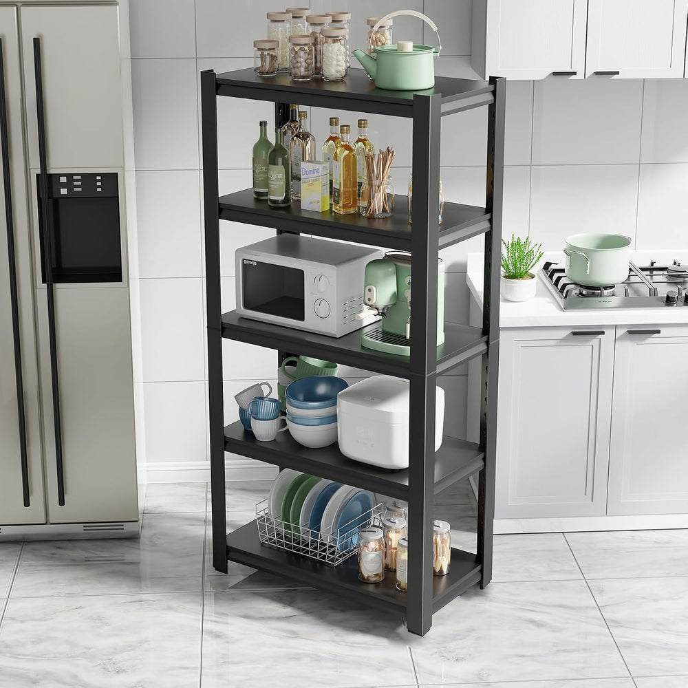 63H Metal Kitchen Storage Shelves, 1600 LBS Heavy Duty Garage Shelving Unit