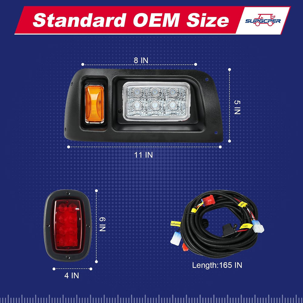 Golf Cart LED Light Kit for Club Car DS 1993-Up Gas and Electric Models, Club...