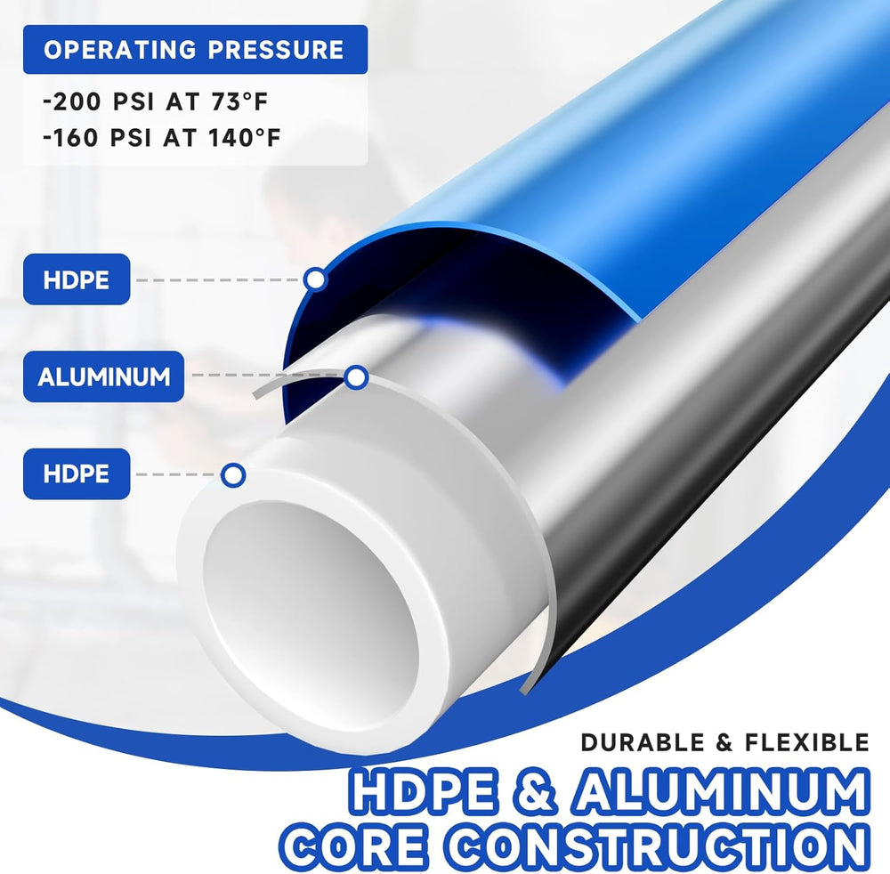 Compressed Air Line Kit, 3/4" x 50' 120’&200'&300' H...