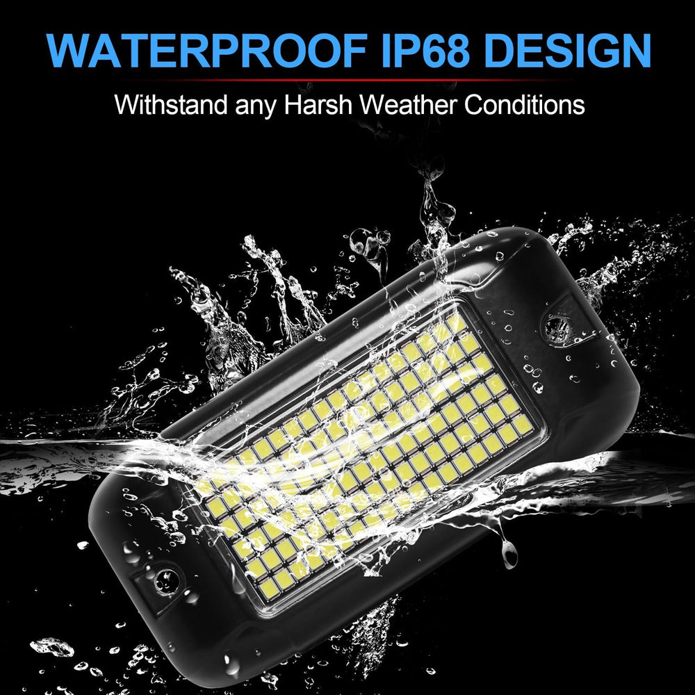 Nicoko 108 High-Power LEDs per Pod 4Pods Pure White Rock Lights Ultra-Bright ...