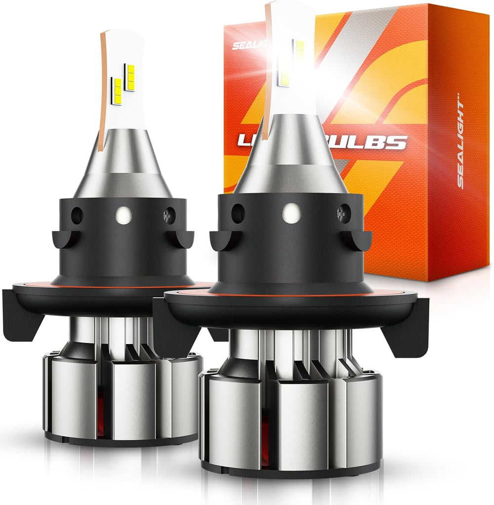 SEALIGHT H13 LED Bulbs, 36000LM Super Bright 9008 Driving Lights, 6000K Dayli...