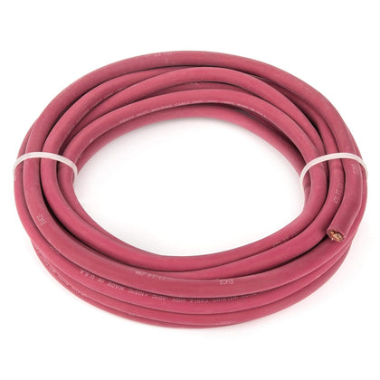EWCS 2 Gauge Premium Extra Flexible Welding Cable 600 Volt - Red - 25 Feet - Made in The USA
