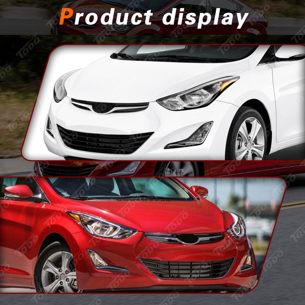 TODO Headlights Assembly Compatible with 2014 2015 2016 Hyundai Elantra, USA-...